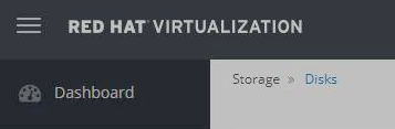 Example breadcrumb trail, showing Disks as the actual name of the page.